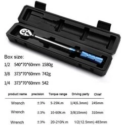 LIFCAUSAL Hochpräziser Drehmomentschlüssel, Einstellbarer Autoreparatur-Drehmomentschlüssel, Chrom-Vanadium-Stahl, Drehmomentschlüssel Für Heimfahrrad-Autoreparaturen Mit Aufbewahrungsbox, 1/4-Zoll-Antrieb 5~25Nm Voreingestellt -Schlüssel Shop 54997418 4