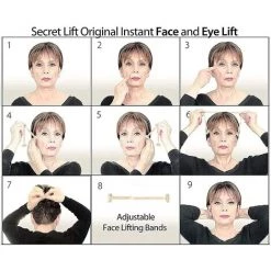 LIFCAUSAL Instant Eye Face Lift Band Unsichtbare Haarnadel Facelift Bands Mit Clips Tragbar Unsichtbare Haarnadel Gesicht Schlankheitsbänder Wiederverwendbares Face Lift Tape Unsichtbare Hebegurte Für Frauen (braun X2) -Schlüssel Shop 55277868 5