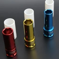 SWANEW 3tlg Kraft Schoneinsätze Steckschlüssel Schlagschrauber Nüsse Alufelgen Nuss Set 1/2"17-19-21mm - Rot 11 SWANEW 3tlg Kraft Schoneinsätze Steckschlüssel Schlagschrauber Nüsse Alufelgen Nuss Set 1/2"17-19-21mm - Rot -Schlüssel Shop 56091690 5