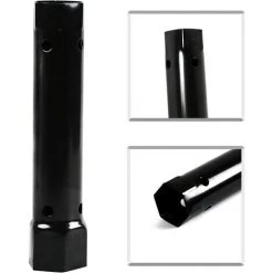 TINOR 2-in-1-Steckschlüssel, Spule, Becken, Wasserhahn, Installations- Und Reparaturwerkzeuge, Langlebig Und Multifunktional Für Küchen- Und Badezimmerarmaturen (Karbonstahl, Schwarz). -Schlüssel Shop 56692593 3