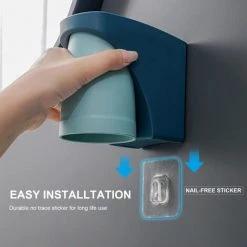 LIFCAUSAL Zahnbürstenhalter Zahnbürstenregal Zahnputzbecher Wandmontierter Organizer Zahnbürste Zahnpasta Aufbewahrungsregal Für Badezimmer, Nagelfrei Magnetisch, Rosa -Schlüssel Shop 56702173 3