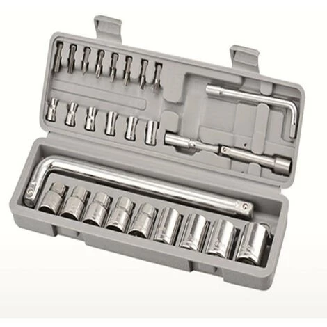 BENOBBY KIDS 26-teiliger Steckschlüsselsatz, 1/4 Zoll Und 3/8 Zoll Kleiner Steckschlüsselsatz, 3/8 Zoll Ratschenschlüssel, Verlängerung, Schwenkgriff Und Adapter, Maschinenwerkzeugsatz Mit Werkzeugkasten Für Reparatur, Metrisch Und SAE 3 BENOBBY KIDS 26-teiliger Steckschlüsselsatz, 1/4 Zoll Und 3/8 Zoll Kleiner Steckschlüsselsatz, 3/8 Zoll Ratschenschlüssel, Verlängerung, Schwenkgriff Und Adapter, Maschinenwerkzeugsatz Mit Werkzeugkasten Für Reparatur, Metrisch Und SAE