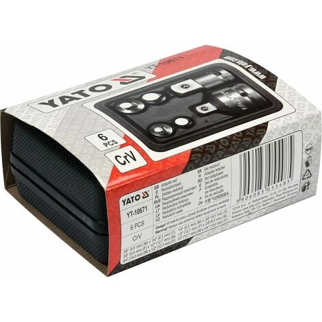 YATO 6-Tlg Steckschlüssel Satz Adapter Nuss 1/4 3/8 1/2 3/4 Zoll Werkzeug 7 YATO 6-Tlg Steckschlüssel Satz Adapter Nuss 1/4 3/8 1/2 3/4 Zoll Werkzeug – Bild 5