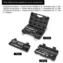 HAPPYSHOPPING 2-24N.m 1/4 Zoll Antrieb 15 STÜCKE Voreingestellte Drehmomentschlüssel Bits Set Schnellspanner Mini Tragbarer Einstellbarer Drehmomentschlüssel Haushalt Fahrrad Auto Autoreparaturen Mit Aufbewahrungsbox,15pcs -Schlüssel Shop 57795449 4