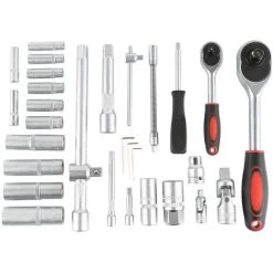 DYHF 108tlg Steckschlüsselsatz Knarrenkasten Nusskasten Ratschenkasten Schwarz -Schlüssel Shop 58489272 3