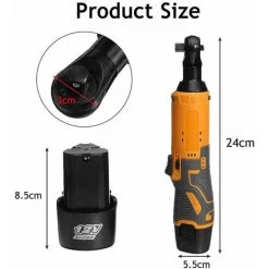 12V/42V 65/100n.m Elektroschrauber-Kit Kabellose Rechtwinklige Ratsche Mit 1/2 Batterien 3/8 Zoll-Ksize THSINDE -Schlüssel Shop 59598941 3