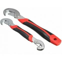 QERSTA Verstellbarer Schraubenschlüssel, Verstellbarer Rohrschlüssel-Werkzeugsatz, Verstellbarer Schraubenschlüssel, Verstellbarer Mutternschlüssel, Für 6-32 Mm Vierkant-Sechskantmuttern, Schrauben, Rohre, Rohre, Klempner (rot)