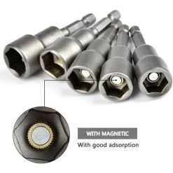 TINOR 10-teiliges Magnetisches Sechskant-Steckschlüssel-Set 6-15 Mm Schlagschrauber, Magnetisches Sechskant-Steckschlüssel-Set Magnetisches 1/4-Sechskant-Steckschlüssel-Adapter-Werkzeug 11 TINOR 10-teiliges Magnetisches Sechskant-Steckschlüssel-Set 6-15 Mm Schlagschrauber, Magnetisches Sechskant-Steckschlüssel-Set Magnetisches 1/4-Sechskant-Steckschlüssel-Adapter-Werkzeug -Schlüssel Shop 60369873 5