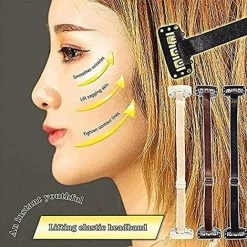 LIFCAUSAL Instant Eye Face Lift Band Unsichtbare Haarnadel, Facelift-Bänder Mit Clips, Tragbare Unsichtbare Haarnadel-Gesichts-Schlankheitsbänder, Wiederverwendbares Face-Lift-Klebeband, Unsichtbare Hebegurte Für Frauen (schwarz X2) -Schlüssel Shop 61253360 4