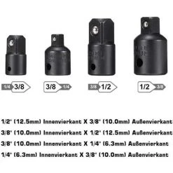 ILOVEMILAN Stecknuss-Adapter-Konverter-Set, 8-teilig, Sechskantschaft-Bohrer, Nussschlüssel, Stecknuss-Verlängerungs-Adapter-Bit-Set, Set Mit 4 Reduzieradaptern (schwarz) 9 ILOVEMILAN Stecknuss-Adapter-Konverter-Set, 8-teilig, Sechskantschaft-Bohrer, Nussschlüssel, Stecknuss-Verlängerungs-Adapter-Bit-Set, Set Mit 4 Reduzieradaptern (schwarz) -Schlüssel Shop 63982398 3
