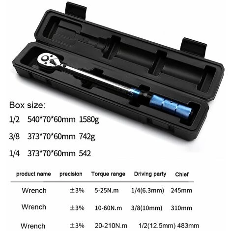 LIFCAUSAL 3/8-Zoll-Antrieb 10 ~ 60 Nm Voreingestellter Einstellbarer Autoreparatur-Drehmomentschlüssel Chrom-Vanadium-Stahl Hochpräziser Drehmomentschlüssel Für Heimfahrrad-Autoreparaturen Mit Aufbewahrungsbox 6 LIFCAUSAL 3/8-Zoll-Antrieb 10 ~ 60 Nm Voreingestellter Einstellbarer Autoreparatur-Drehmomentschlüssel Chrom-Vanadium-Stahl Hochpräziser Drehmomentschlüssel Für Heimfahrrad-Autoreparaturen Mit Aufbewahrungsbox – Bild 4