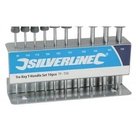 Silverline TRX Torx T9-T50 Stiftschlüssel Set Mit Quergriffen Im Metallständer 4 Silverline TRX Torx T9-T50 Stiftschlüssel Set Mit Quergriffen Im Metallständer – Bild 2