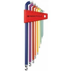 PB Swiss Tools Winkelschraubendreher- Satz Im Kunststoffhalter 9-teilig 1,5-10mm 100GradRainbow, 9-teilig