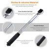GIZCAM Drehmomentschlüssel, 3/8-Zoll Drehmomentschlüssel(19-110Nm, 37.5cm) Mit 1/4 Und 1/2 Adapter, 7.5cm Verlängerungsstange, Reduzierstück Im Lieferumfang, Toleranz: -/+4% - HTW1B
