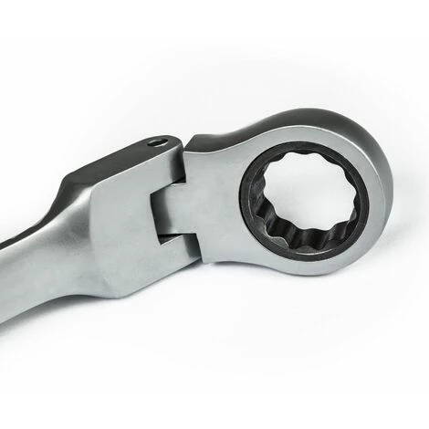 TECTAKE Ratschenschlüssel Set Mit Flexiblen Gelenkköpfen 12-tlg. - Schraubenschlüssel, Ratschenschlüssel - Schwarz 6 TECTAKE Ratschenschlüssel Set Mit Flexiblen Gelenkköpfen 12-tlg. - Schraubenschlüssel, Ratschenschlüssel - Schwarz – Bild 4