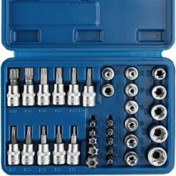 TECTAKE Steckschlüsselsatz 34-tlg. - Torx, Torx Schraubendreher, Torx Nuss - Blau -Schlüssel Shop 7501203 3