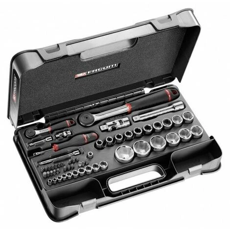 Facom Steckschlüsselsortiment 1/4''-1/2'', 6-Kant, Metrisch, 56 Teile - RS.161-2 3 Facom Steckschlüsselsortiment 1/4''-1/2'', 6-Kant, Metrisch, 56 Teile - RS.161-2