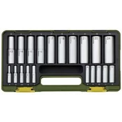 Proxxon Tiefbett-Steckschlüsselsatz, 1/4" + 1/2" (20-tlg.), 23292